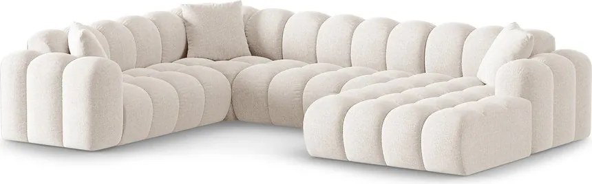 Krémová ženilková rohová pohovka (ľavý roh/do tvaru "U") Treno – Cosmopolitan Design