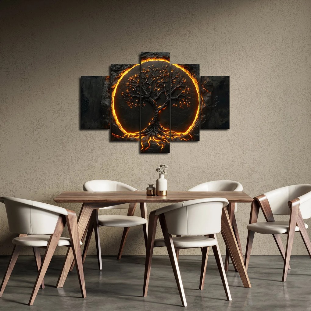 Obraz – Strom života v láve II. (150x105 cm)