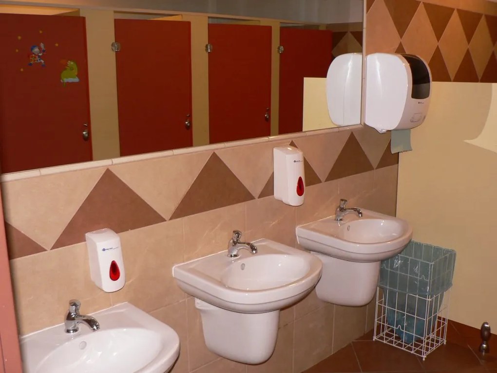 Merida Drôtený kovový odpadkový kôš na použité papierové uteráky, biely