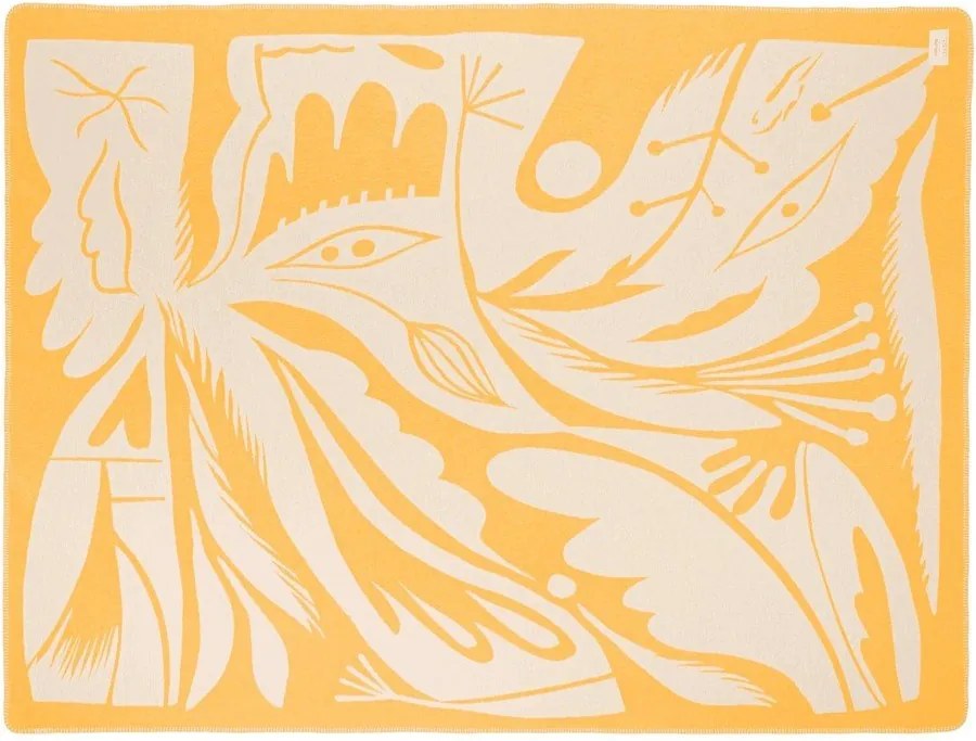 Žltá deka 165x200 cm Lino – noo.ma