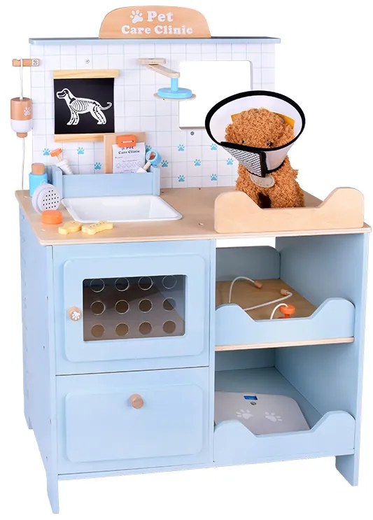 Jokomisiada Wooden Veterinary Clinic – Vet Clinic with Puppy + Accessories ZA5939