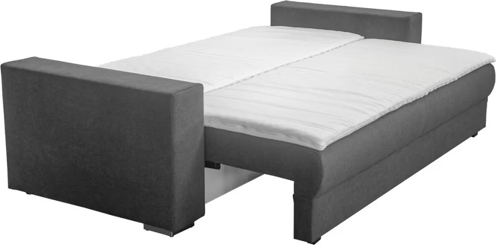 Pohovka rozkladacia na lôžko Genf, stredne šedá látka