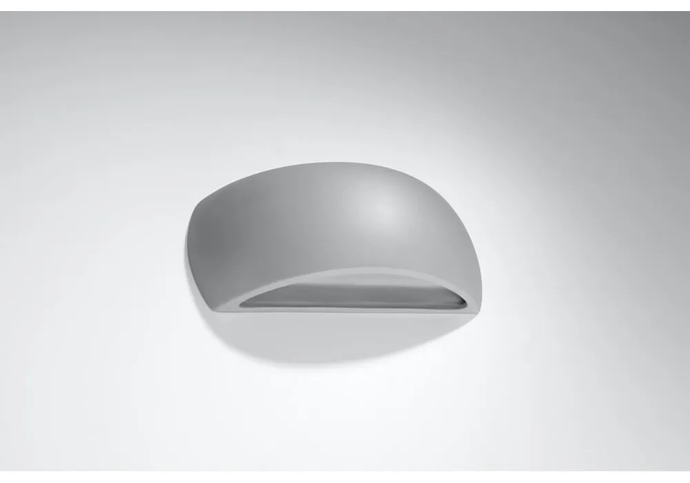 Sivé keramické nástenné svietidlo Sollux Palermo