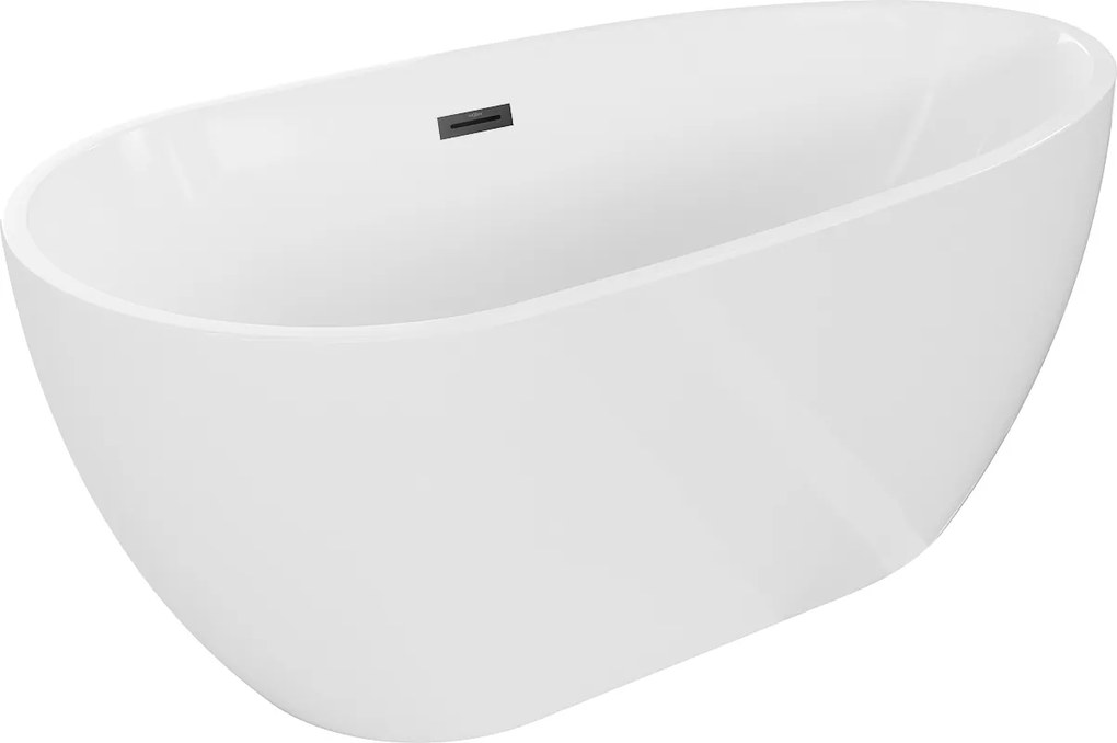 Mexen Eos vaňa voľne stojaca 150 x 75 cm, biela, prepad čierny 5247150750