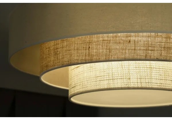 Duolla - LED Stropné svietidlo LUNETA LED/26W/230V pr. 60 cm 4000K krémová/hnedá