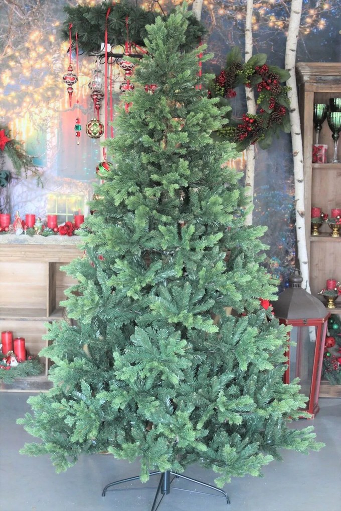 Zelený umelý vianočný stromček 3D+2D 240cm