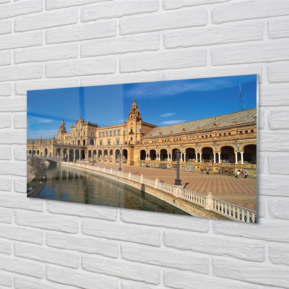 Nástenný panel  Spain Old Market City 125x50 cm