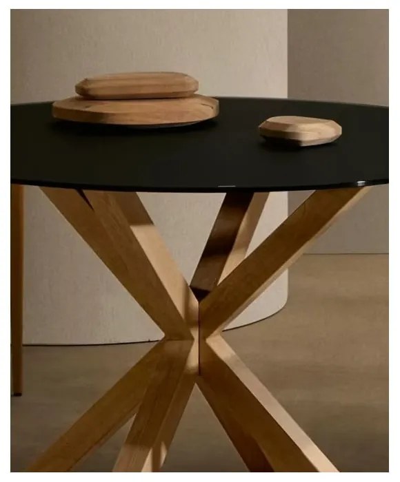 Jedálenský stôl so sklenenou doskou 100x200 cm Argo – Kave Home