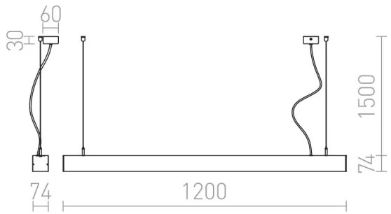 RED - Design Rendl - R12720 - LED Luster na lanku PESANTE LED/40W/230V