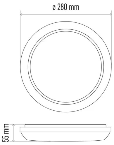 LED Vonkajšie stropné svietidlo DORI LED/24W/230V IP54 guľaté