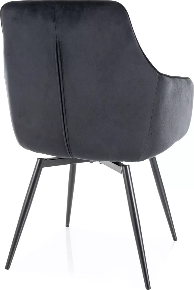 SI Služba Velvet Chair čierna