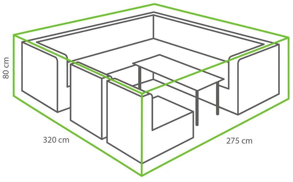 Ochranná plachta na sedaciu súpravu 320x275