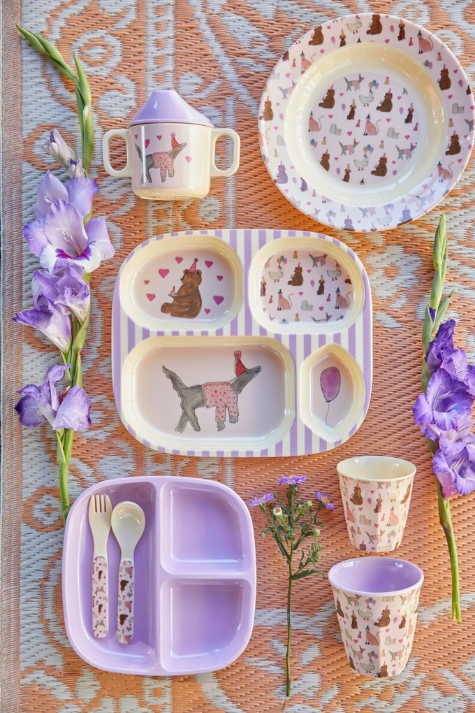 rice Melamínový hlboký tanier Party Animal Pink 20 cm