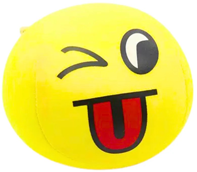 LEAN TOYS Mäkká loptička Smiley Emoji 9cm - žltá