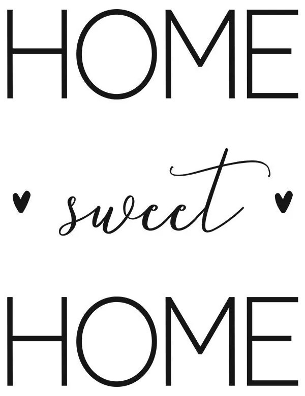 lovel.sk Nálepka na stenu Home Sweet Home N012