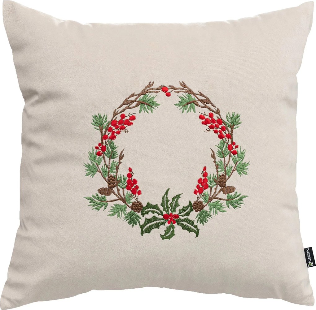Obliečka na vankúš Winter Wreath 43x43 cm