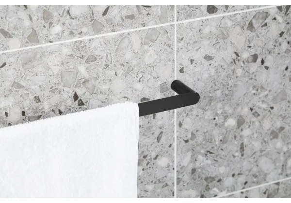 KFA Armatura 864-025-81 - Nástenný vešiak na uteráky 24 cm nerez/matná čierna