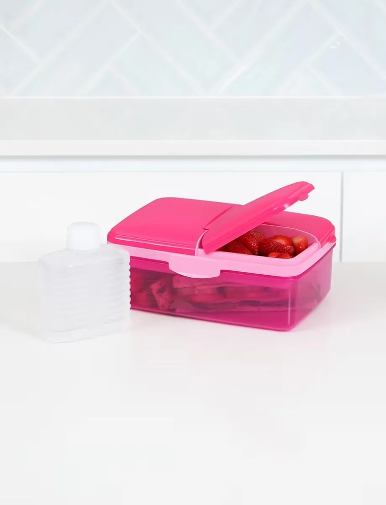 SISTEMA Box na desiatu/obed s priehradkami aj fľaštičkou, 1,5l - mix farieb Farba škatuliek SISTEMA: Zelená