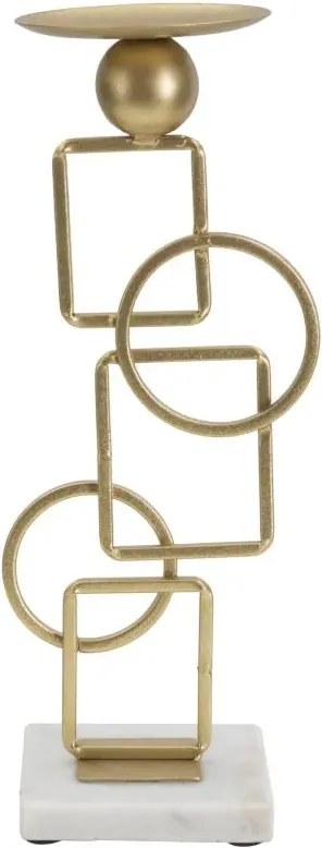 Svietnik Mária 31 cm zlatá/mramor
