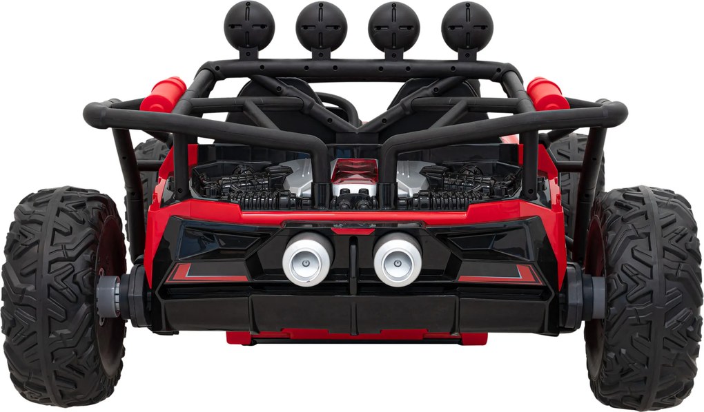 Ramiz Detská pretekárska bugina na batérie 5 Červená + motory 2x200W + diaľkové ovládanie + LED Audio + pomalý štart