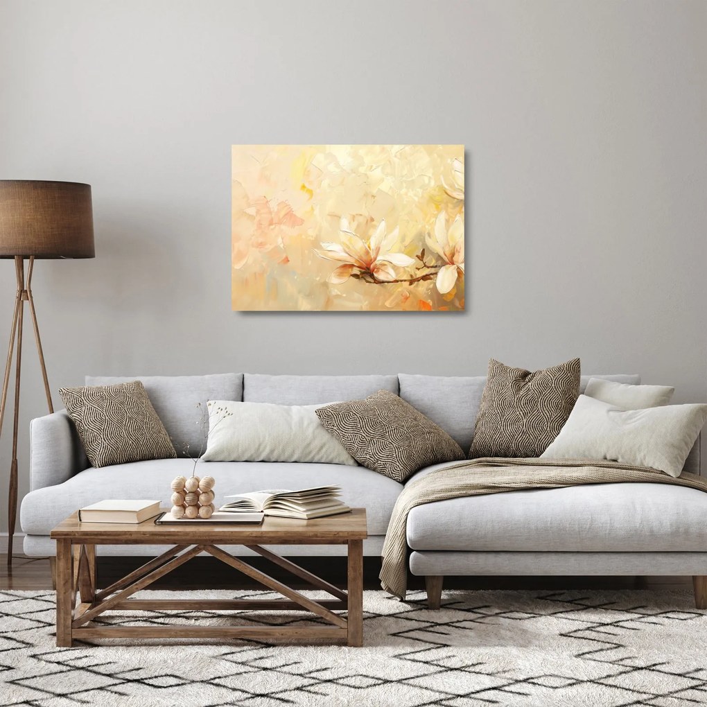 Sklenený obraz - Kvety (70x50 cm)