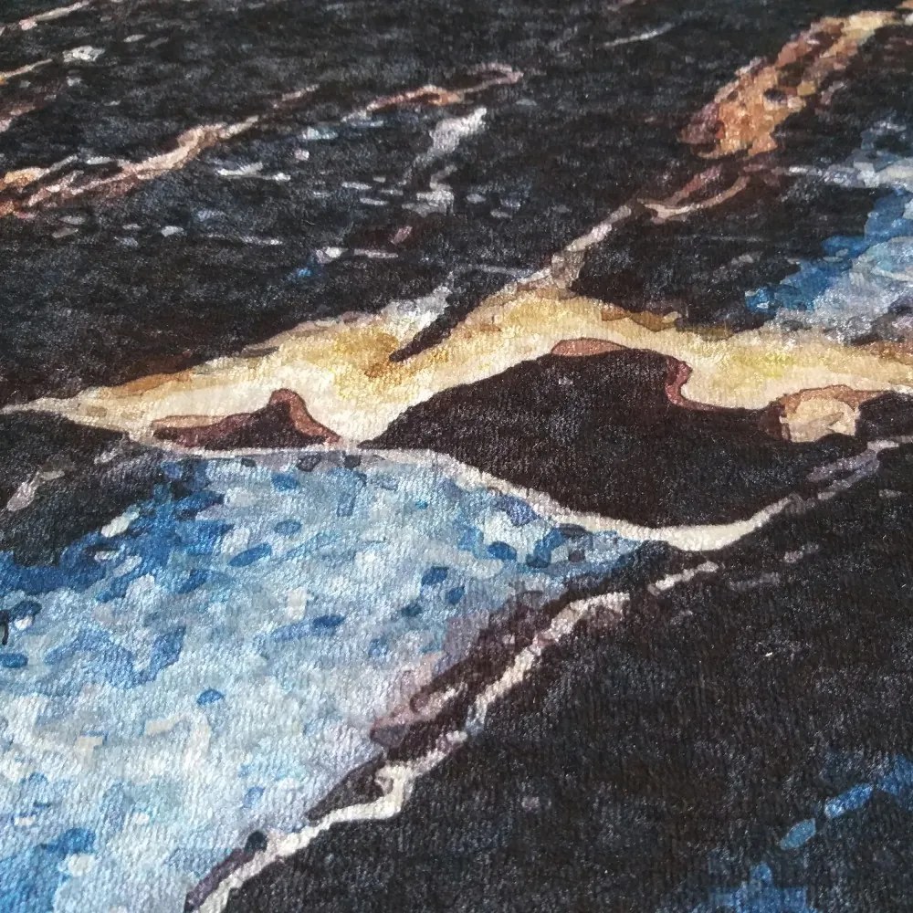 Koberec do obývačky s abstraktným vzorom Šírka: 80 cm | Dĺžka: 150 cm