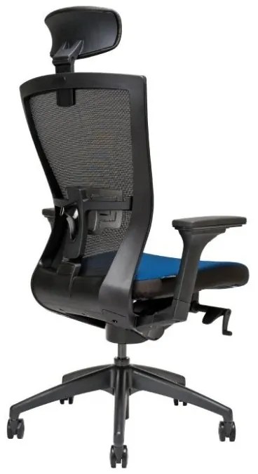 Kancelárska ergonomická stolička MERENS — látka, čierna / viac farieb Červená