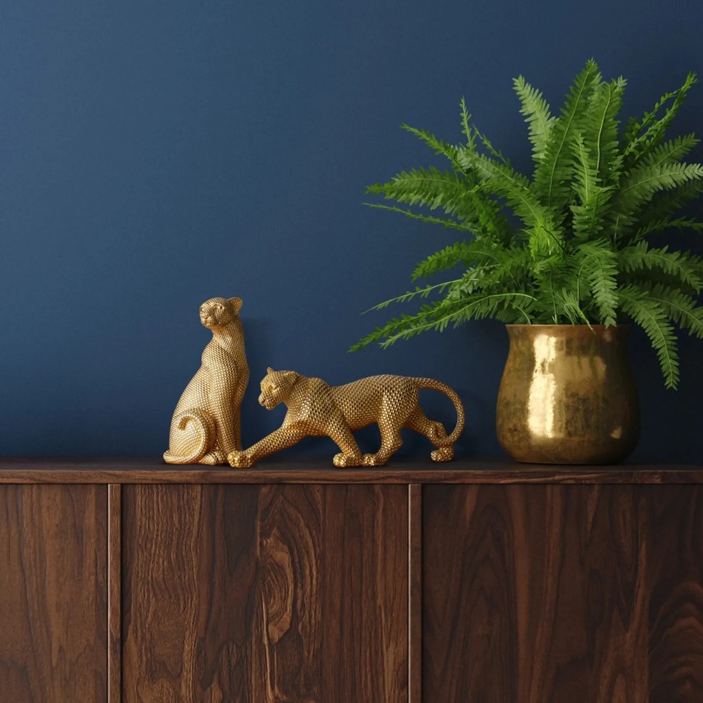 DEKORAČNÁ SOŠKA DEAN 15X12X29 CM ZLATÁ