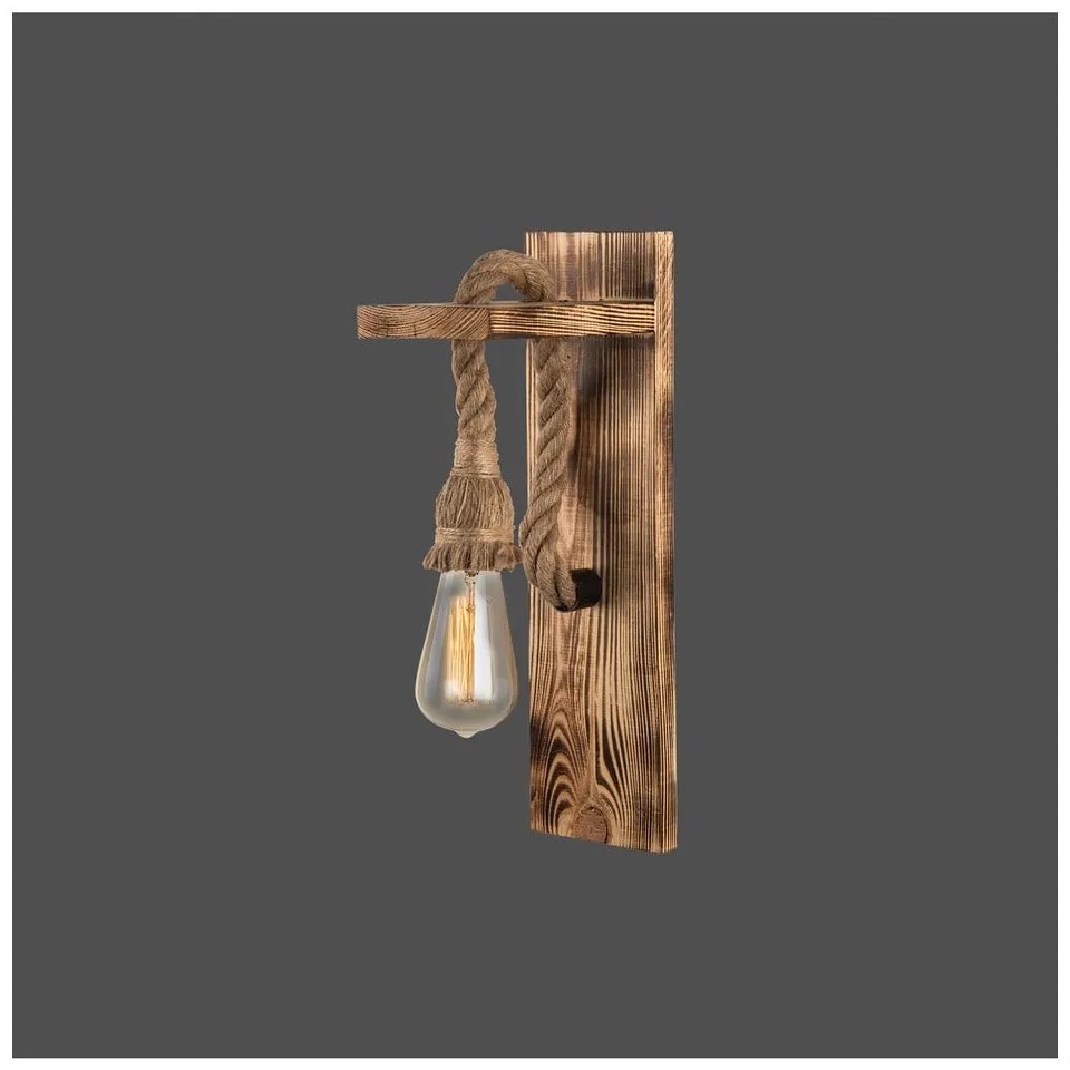 Nástenné svietidlo v prírodnej farbe Woody – Squid Lighting