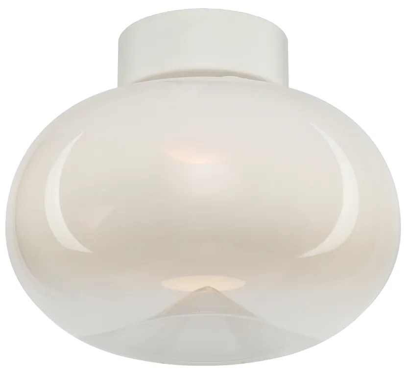 Stropné svietidlo Vaso, 1x biele sklenené tienidlo, w
