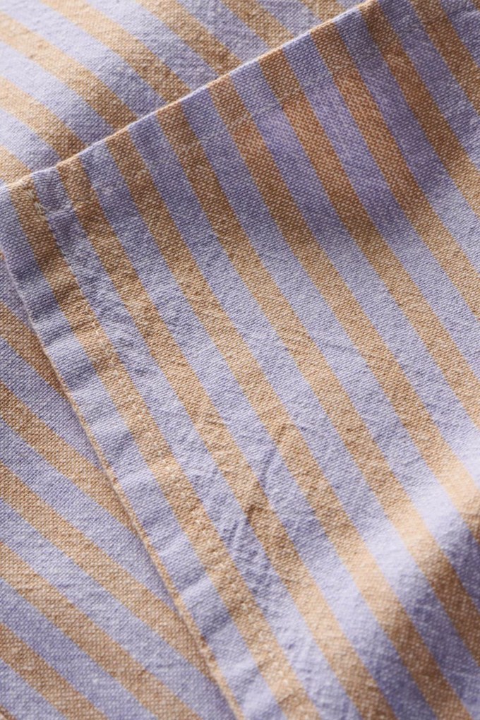 Ib Laursen Bavlnená utierka Linea Purple / Rustic Brown 50 × 70 cm