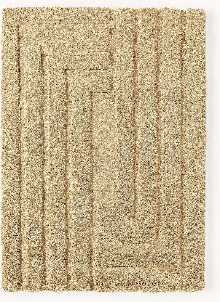 Koberec's vysokým vlasom a reliéfnou štruktúrou Genève