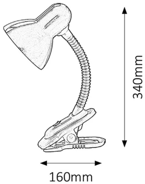 Rabalux - Lampa s klipom 1xE27/40W/230V