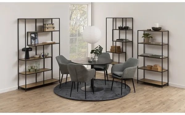 Knižnica SARON dub/čierna