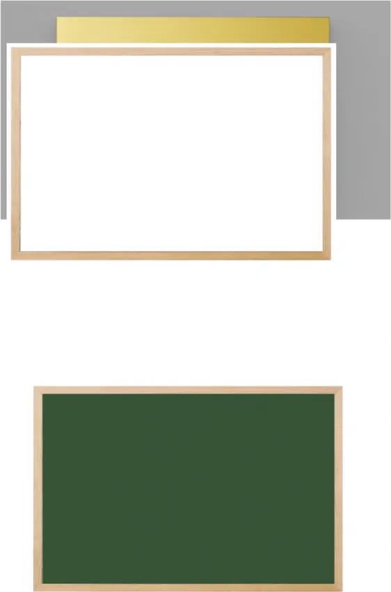 Toptabule.sk MTDRCOL2 Zelená magnetická tabuľa v drevenom ráme 60x40cm