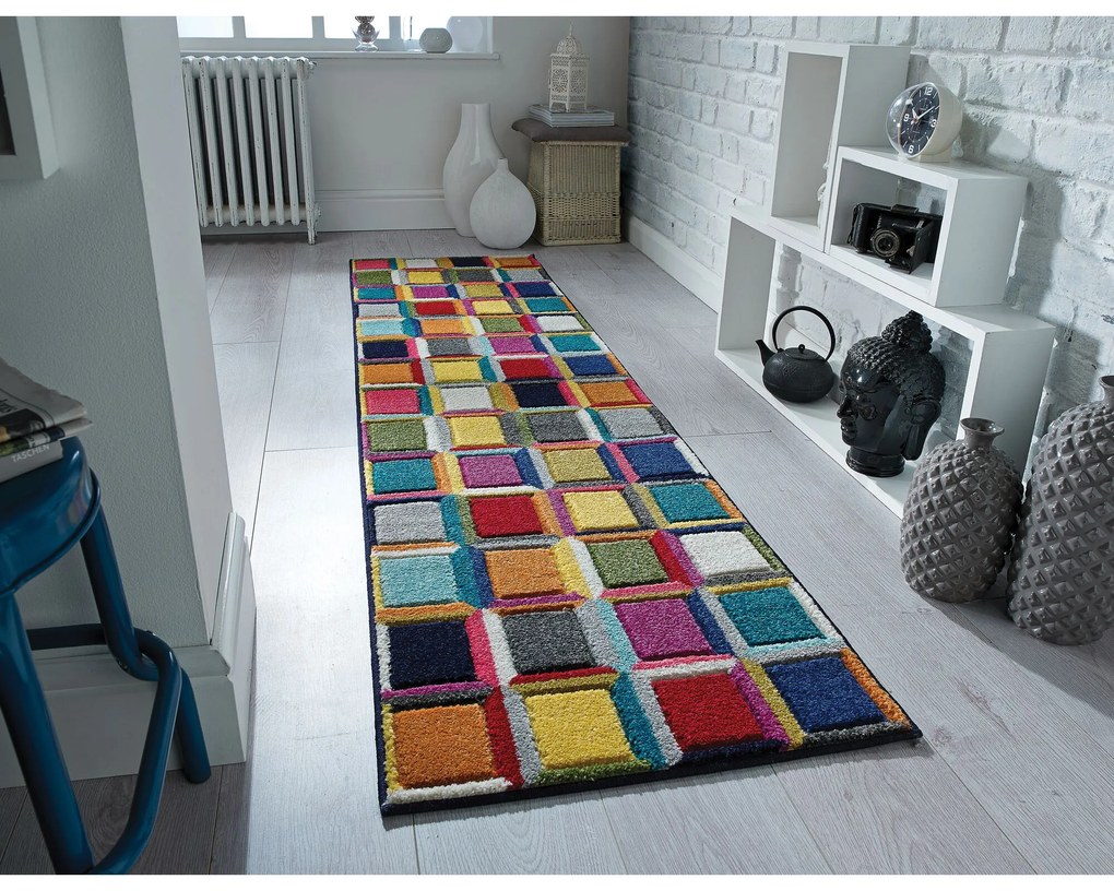 Flair Rugs, Behúň Spectrum Waltz Multi, 66x300, viacfarebná, chodba / predsieň