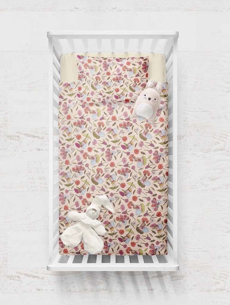 Detské bavlnené obliečky do postieľky - víly Veľkosť: 130x90cm/65x45cm