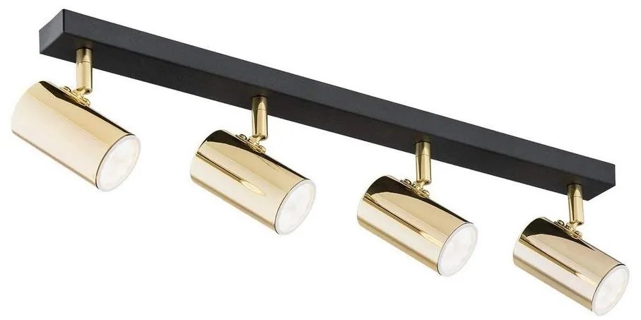 Argon 1688 - Bodové svietidlo LAGOS 4xGU10/5W/230V mosadz/čierna