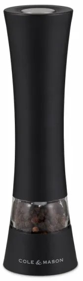 Cole&Mason - Elektrický mlynček na korenie BURFORD 4xAAA 18 cm čierna