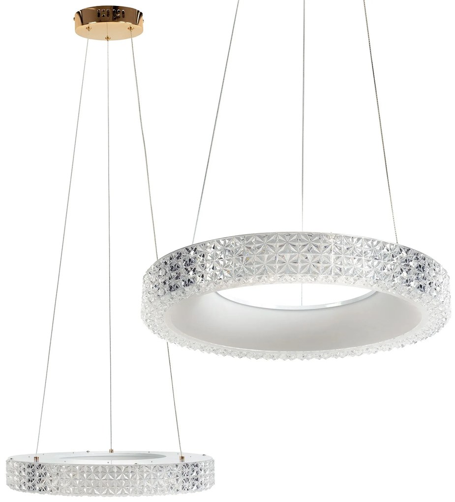 Toolight Toolight, LED závesné osvetlenie 40cm, 24W, 4000K, MS001-CP, ružové zlato, OSW-09610