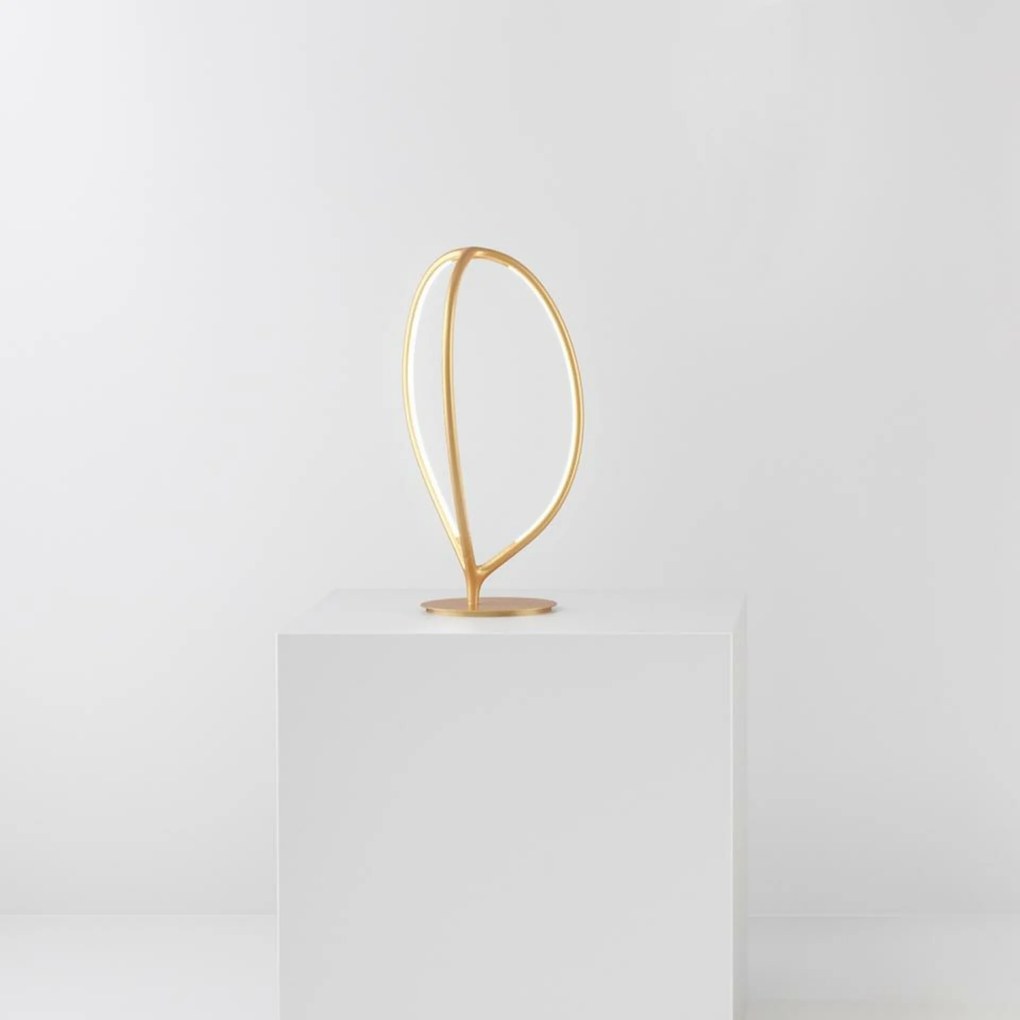 Artemide Arrival stolná lampa, mosadz, stmievateľná, design Palomba, 17W, Ra9
