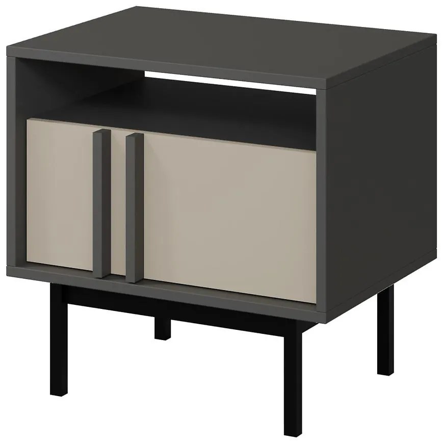 Nočný stolík Alsy 13 Svetlobéžová/Antracit