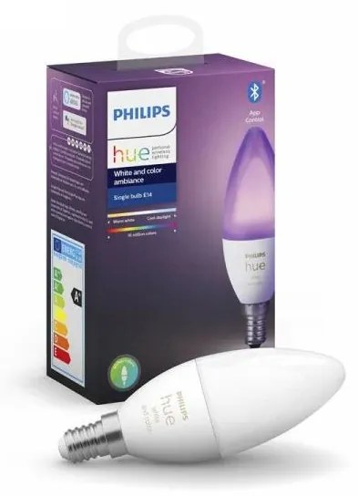 LED Stmievateľná žiarovka Philips Hue WHITE AND COLOR E14/5,3W/230V 2200K - 6500K
