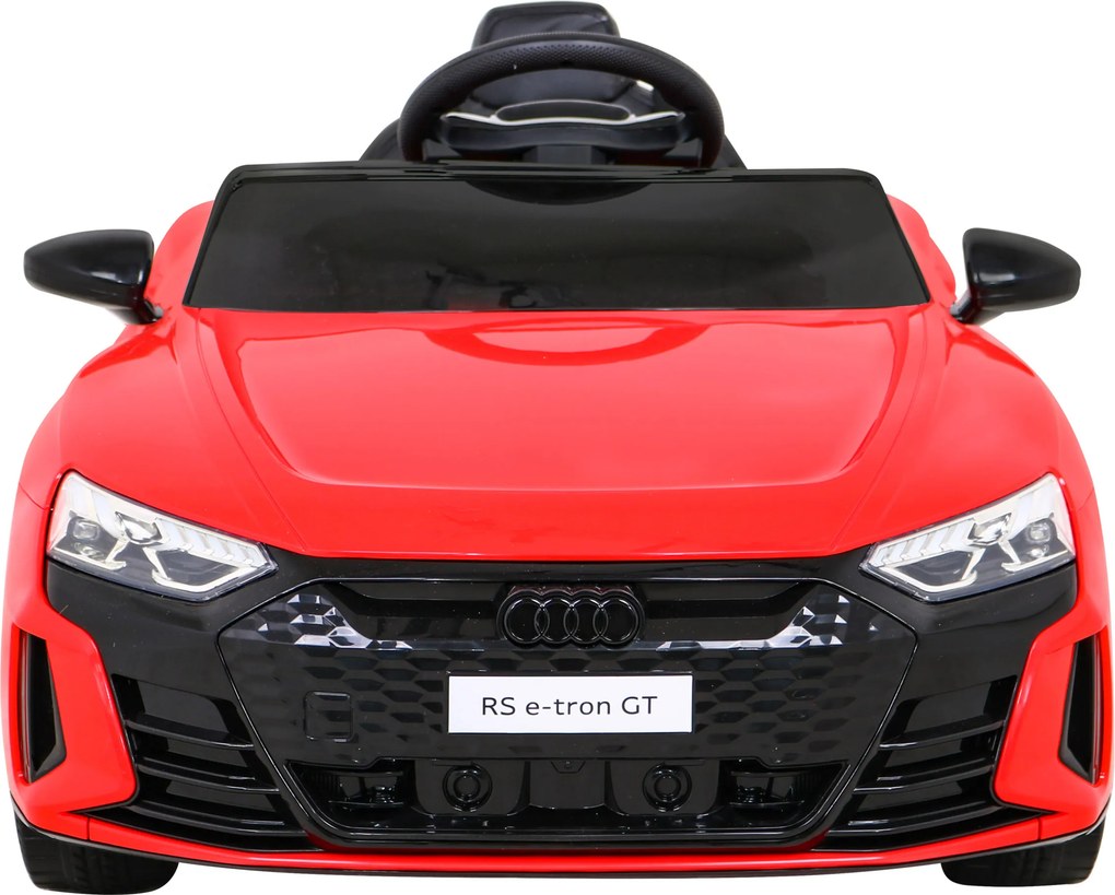 Ramiz Elektrické autíčko Audi RS E-Tron GT pre deti červené + diaľkové ovládanie + pohon 4x4 + rádio MP3 + LED + EVA