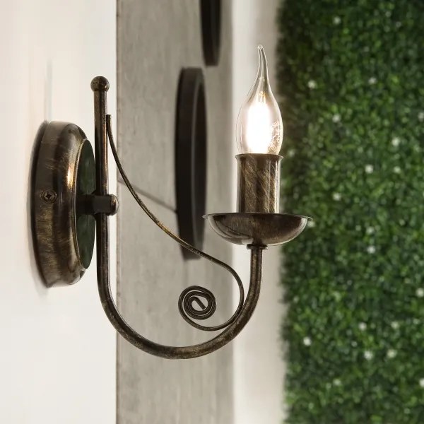 Nástenná lampa DONATO 1xE14x40W/230V patina