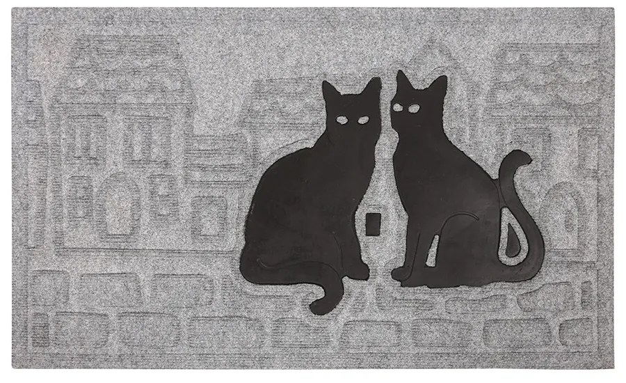 Rohožka 2 mačky, 45 x 75 cm