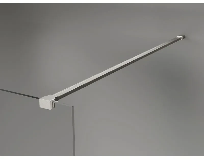 Mexen, Mexen Kioto-X sprchová stena 50 x 200 cm, priehľadná 10 mm, brúsený nikel - 800-050-101-97-00-X