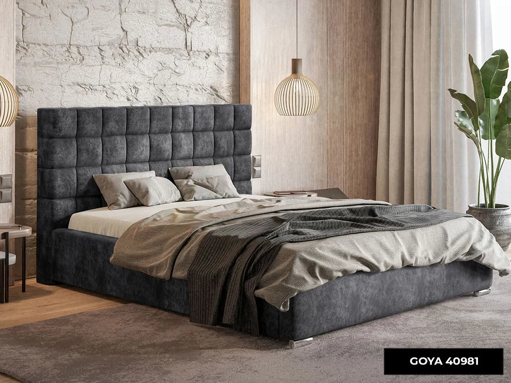 PROXIMA.store - Moderná čalúnená posteľ NOOR ROZMER: 180 x 200 cm, FARBA NÔH: wenge