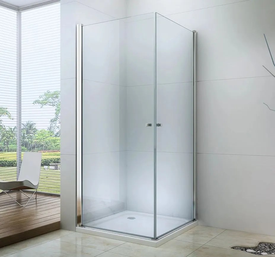 Mexen Pretoria DUO sprchovací kút 75x75cm, 6mm sklo, chrómový profil-číre sklo, 852-075-075-02-00