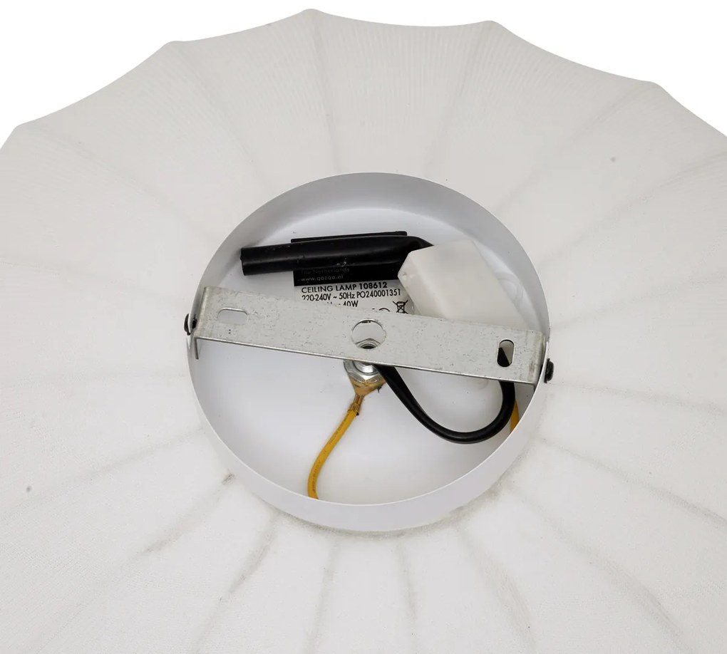 Japonské stropné svietidlo biele s látkovým tienidlom - Bida